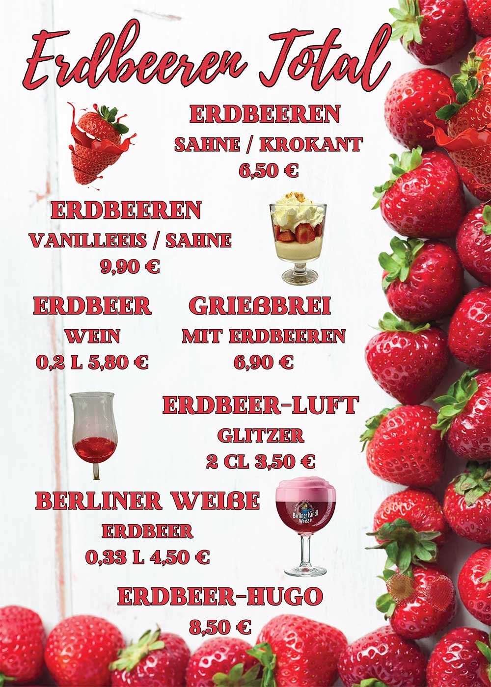 Erdbeeren total in der Gerichtslaube: unsere aktuelle Saisonkarte